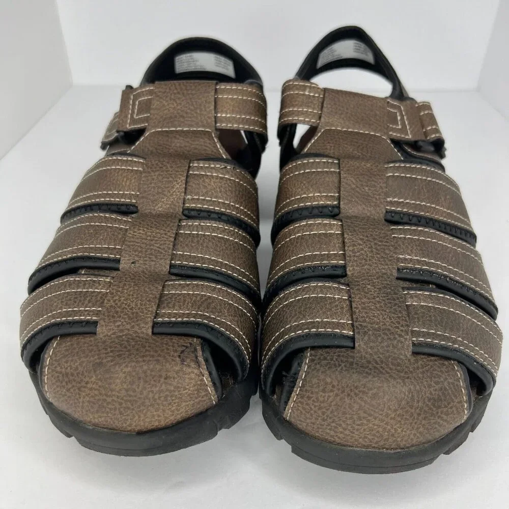 Sonoma Mens Brown Crosby Ortholite Eco Lightweight Size 13M Fisherman Sandals